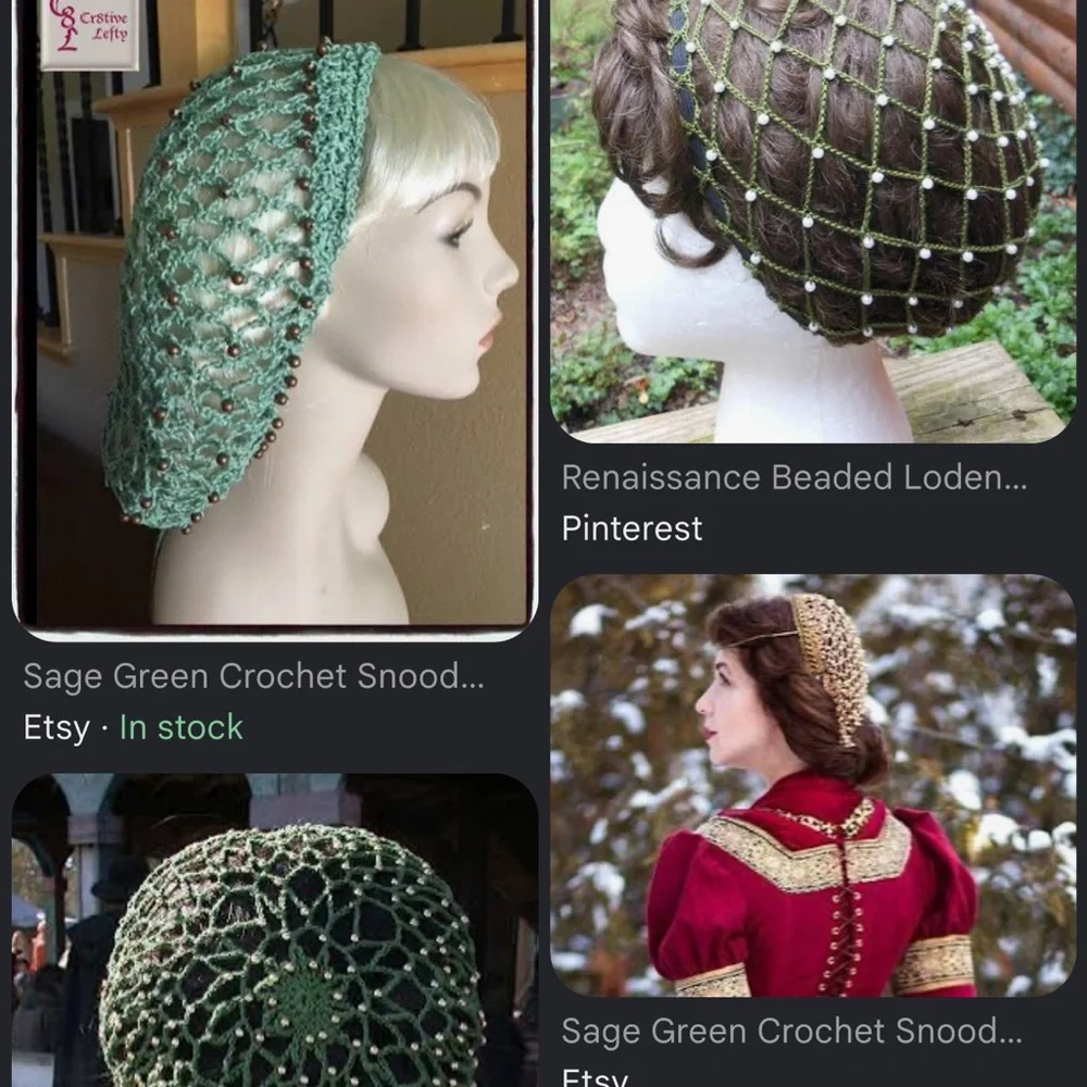 Green ren faire snood